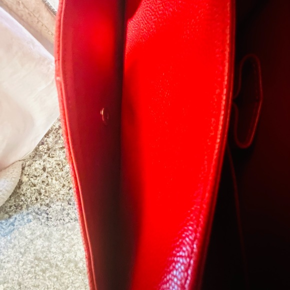 CHANEL JUMBO DOUBLE FLAP RED quilted caviar leather handbag - Picture 8 of 17